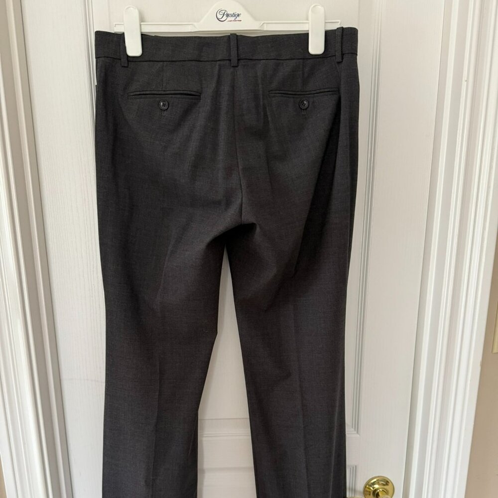 Theory Trouser Straight Leg Grey Pant Size 10